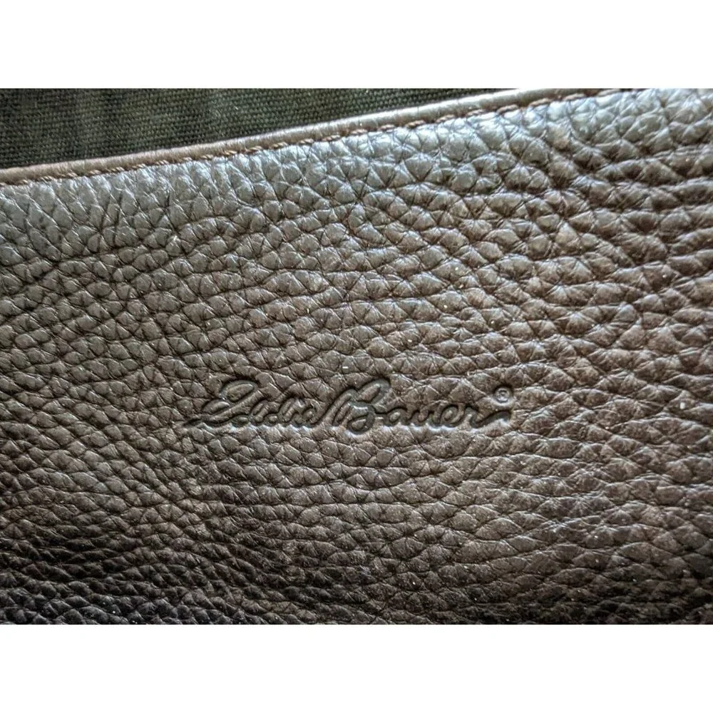 Eddie Bauer Genuine Pebble Leather Laptop Bag, Messenger Bag, Tote